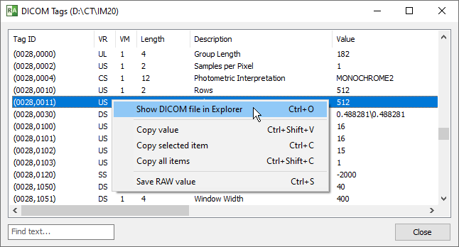 RadiAnt_DICOM_Viewer_DICOM_Tags_Window_ShowDICOMFileInExplorer