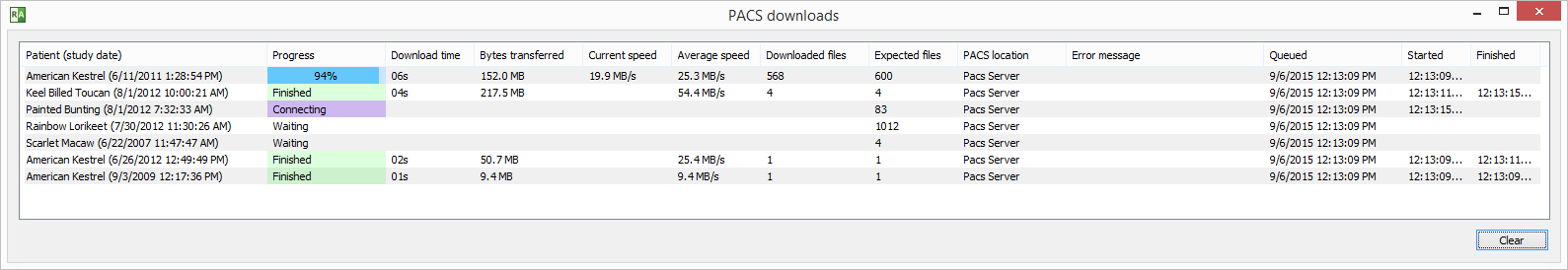 RadiAnt_DICOM_Viewer_PACS_download_list