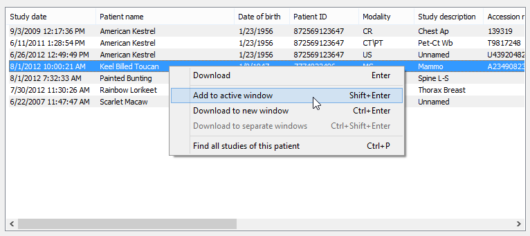 RadiAnt_DICOM_Viewer_PACS_search_context_menu