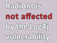 RadiAnt not affected by the Log4j vulnerability